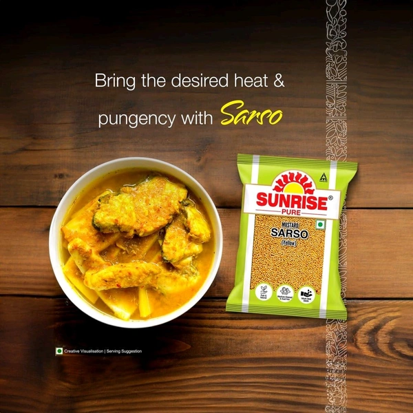 Sunrise Pure Yellow Mustard Seeds (Sarso) - 50g