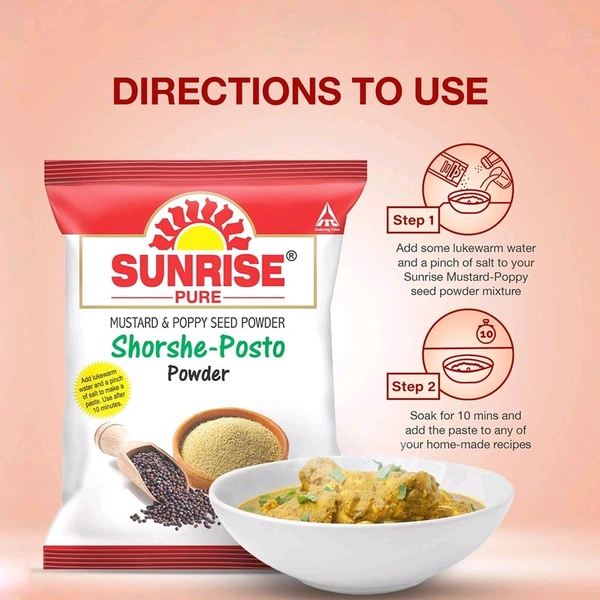 Sunrise Pure Shorshe Posto Powder/Mustard and Poppy Seeds - 50g