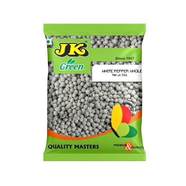 JK Green White Peppercorns - 50g