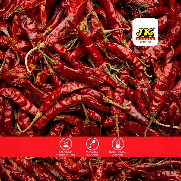 JK Green Red Chilli Whole (Guntur) - 100g