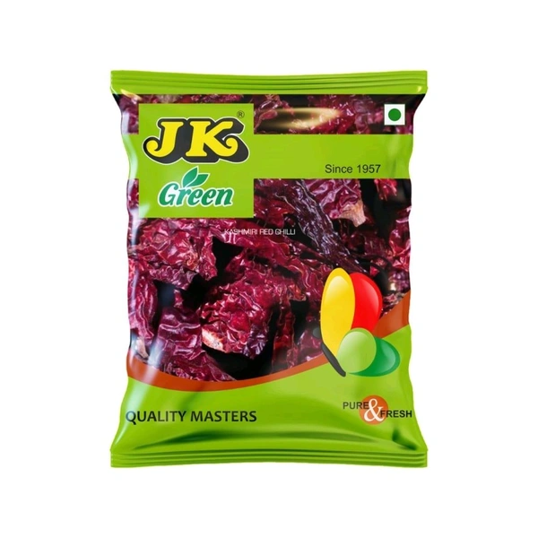 JK Green Kashmiri Red Chilli Whole - 100g