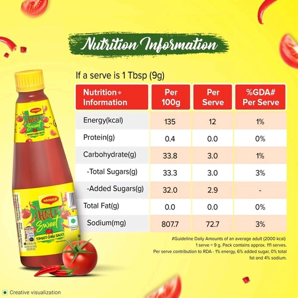 Maggie Maggi Hot & Sweet Tomato Chilli Sauce 1 kg - 1 Kg