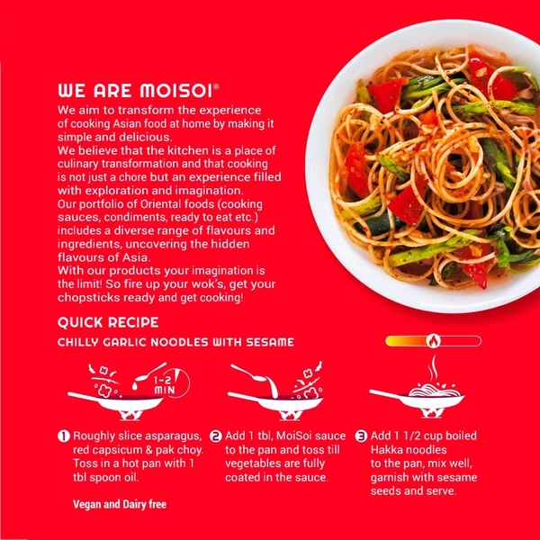 Moi Soi Hot Garlic Sauce - Dip - Spread - Cook - 175 g