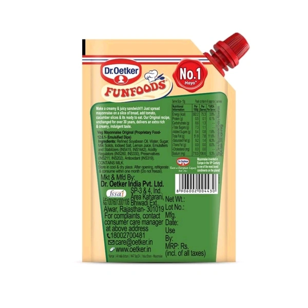 Dr. Oetker FunFoods Veg Mayonnaise Original 100 g - 100 g