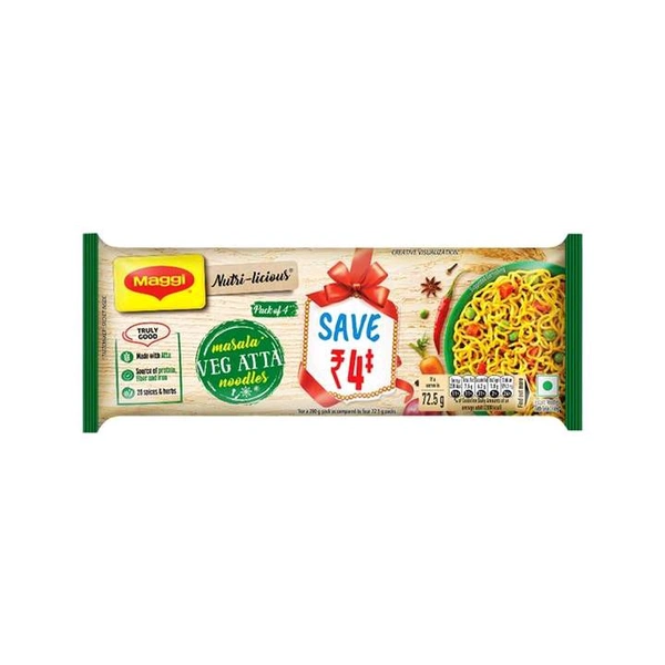 Maggie Maggi Nutri-licious Masala Veg Atta Noodles - 290 g