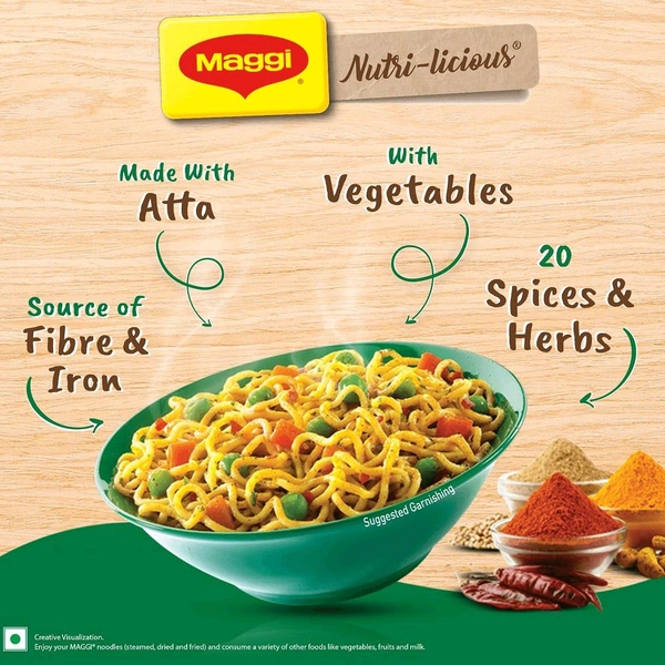 Maggie Maggi Nutri-licious Masala Veg Atta Noodles - 290 g