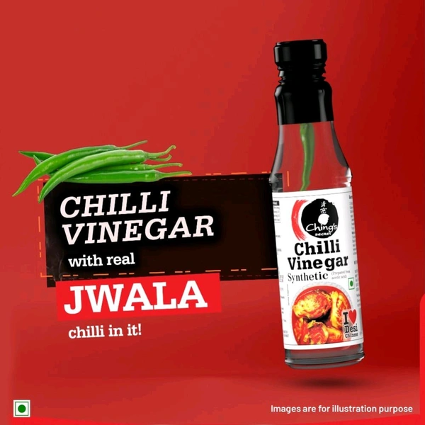 Ching's Secret White Chilli Vinegar with Green Jwala Chilli - 170ml