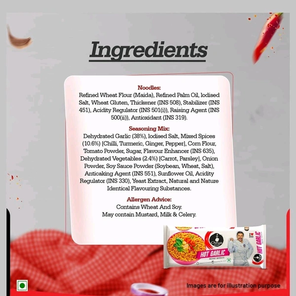 Ching's Secret Hot Garlic Flavoured Instant Noodles - 240g