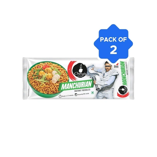 Ching's Secret Manchurian Flavoured Instant Noodles - Pack of 2 - 2 x 240 g