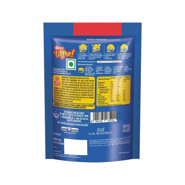 Yippee Cheese Instant Pasta - 70g