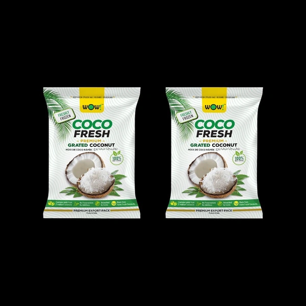 Wow! Coco Fresh Grated Coconut - Pack of 2 - 2 x 200 g