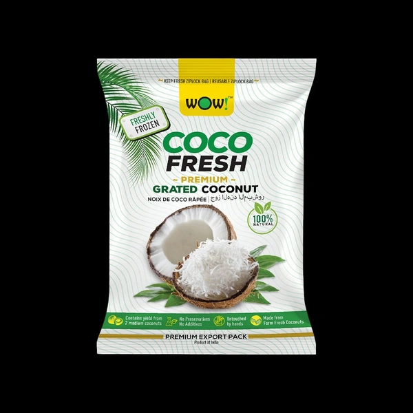 Wow! Coco Fresh Grated Coconut - Pack of 2 - 2 x 200 g