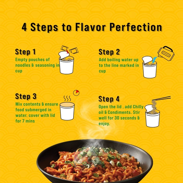 Wow! Hot & Spicy Korean Ramen Cup Noodles - 90g