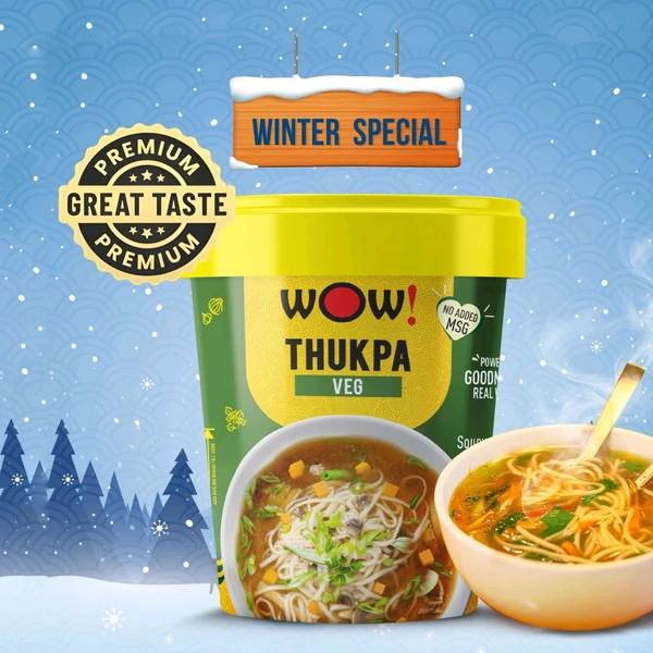 Wow! Thukpa Veg Cup Noodles - 55g
