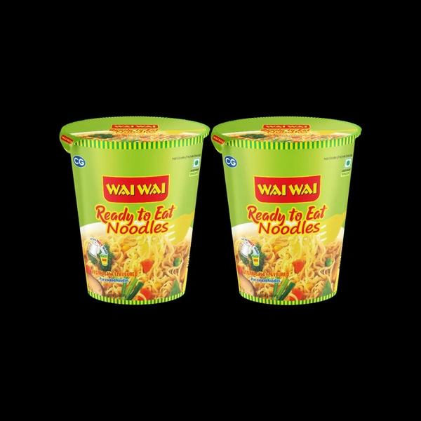 Wai Wai Ready To Eat Cup Noodles - Pack of 2 - 2 x 75 g