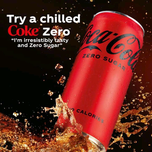Coca-Cola Zero Sugar Soft Drink Can - 300 ml