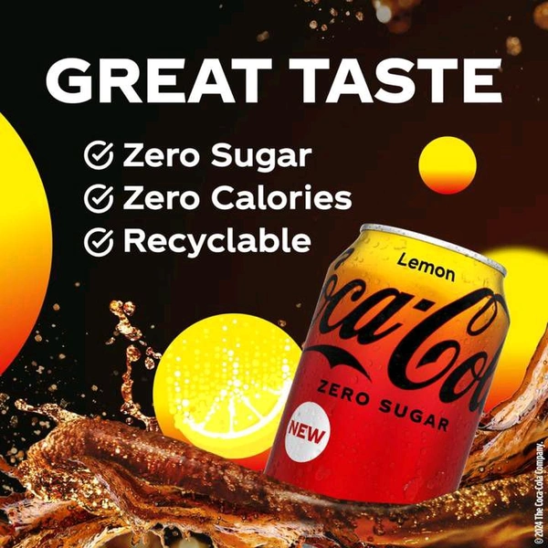 Coca-Cola Lemon Soft Drink (Zero Sugar) 330 ml - 330 ml