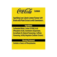 Coca-Cola Lemon Soft Drink (Zero Sugar) 330 ml - 330 ml