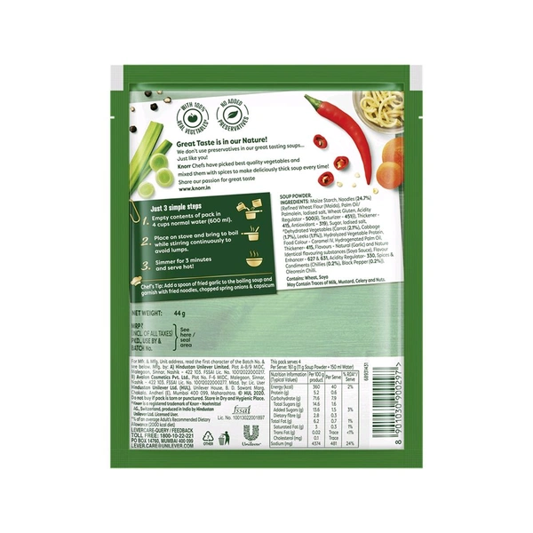 Knorr International Hong Kong Manchow Noodle Soup with No Added Preservatives - 44g
