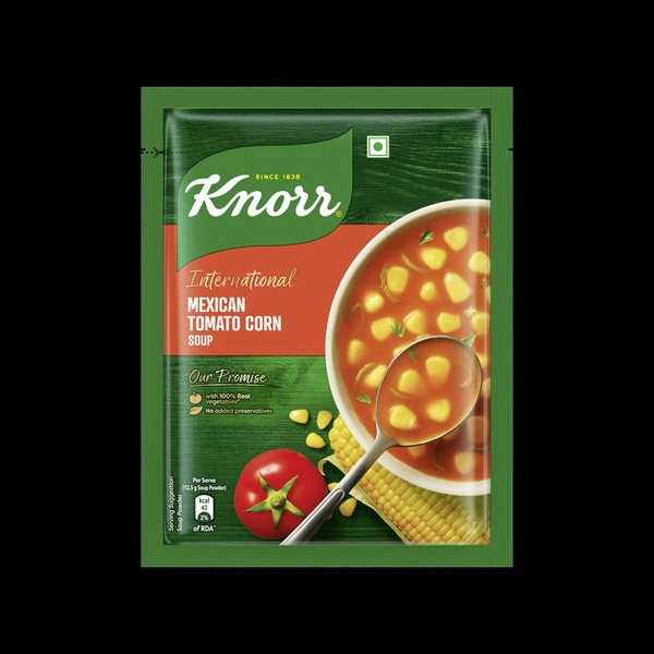 Knorr International Mexican Tomato Corn Soup with No Added Preservatives - 50g