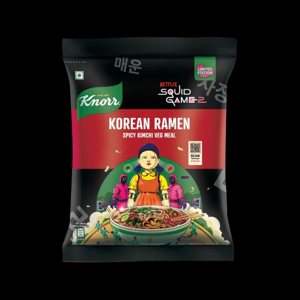 Knorr Korean Ramen Spicy Kimchi Veg Flavoured Instant Noodles - 96g