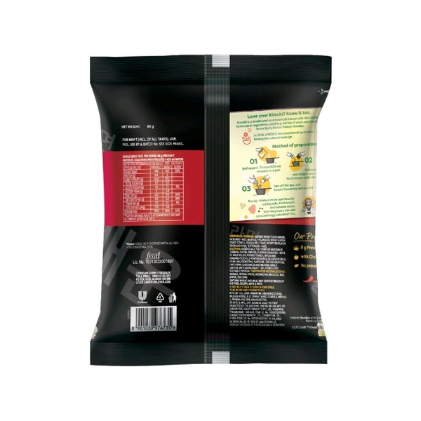 Knorr Korean Ramen Spicy Kimchi Veg Flavoured Instant Noodles - 96g