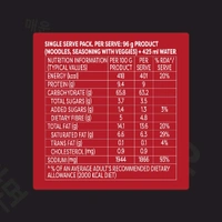 Knorr Korean Ramen Spicy Kimchi Veg Flavoured Instant Noodles - 96g