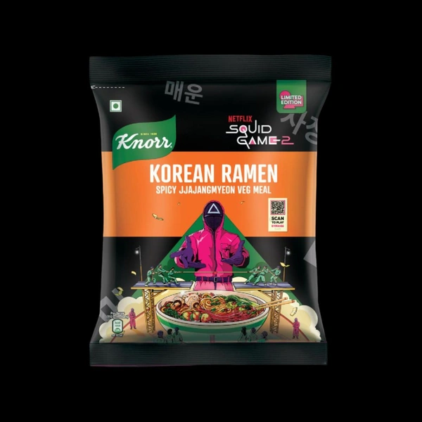 Knorr Korean Ramen Spicy Jjajangmyeon Flavoured Instant Noodles - 110g
