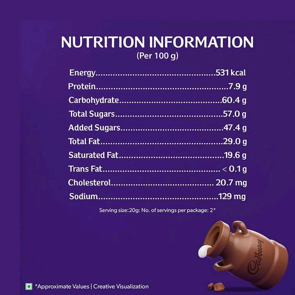 Cadbury Dairy Milk Chocolate Bar - 46 g