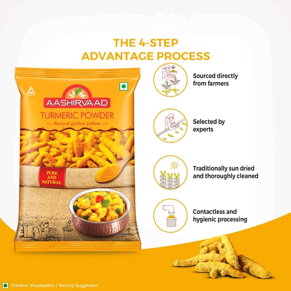 Aashirvaad Haldi/ Turmeric Powder (100 g) (Haldi Gura) - 100g