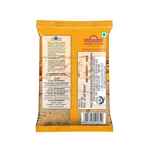 Aashirvaad Haldi/ Turmeric Powder (100 g) (Haldi Gura) - 100g