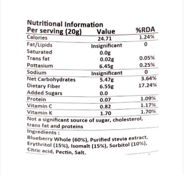 Vistevia Diabetic Friendly Blueberry Jam - 220 g