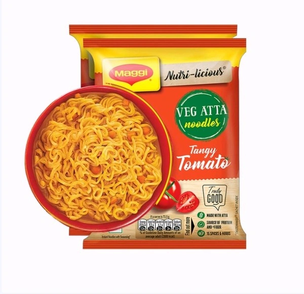 Maggi Nutrilicious Tangy Tomato Veg Atta Noodles - 2×73.5 g