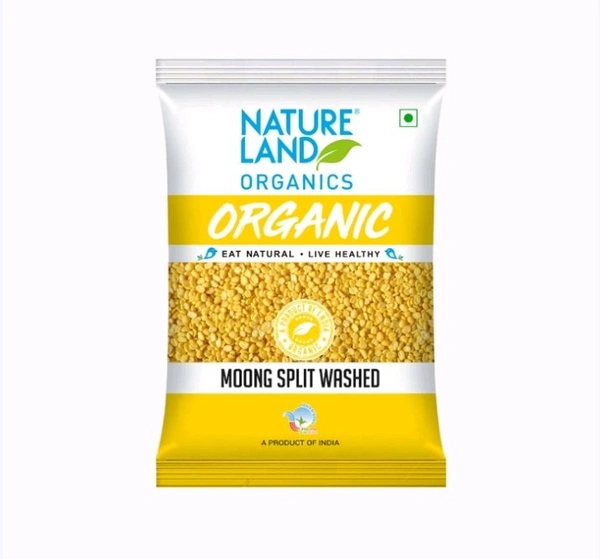 Natureland Organic Moong Dal (Dhuli) Washed Split - 500 g