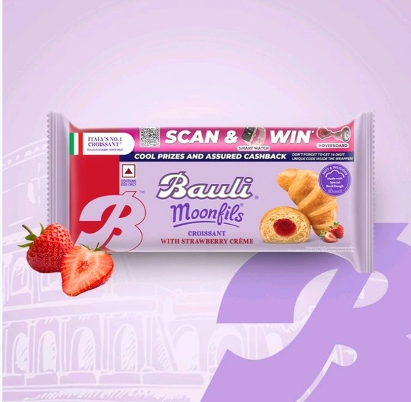 Bauli Moonfils Strawberry Crème Croissant - 45 g
