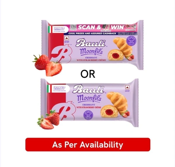Bauli Moonfils Strawberry Crème Croissant - 45 g