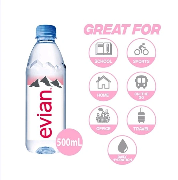 Evian Natural Mineral Water - 500 ml