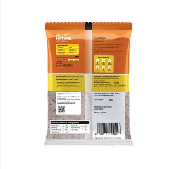 Pro Nature Red Organic Red Poha - 500 g
