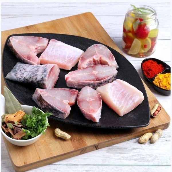 Kolkata Meat Rohu Bengali Cut Fish (without Head & Tail) - 500 g (8-12) pcs