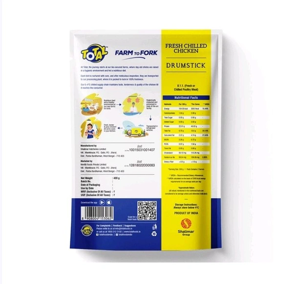 Total Chicken - Chicken Drumstick - 2 x 400 g (2 x (4 - 5 pcs))
