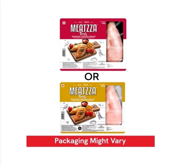 Meatzza Boneless Frozen Chicken Breast (Antibiotic Free) - 500 g (4-5 pcs)