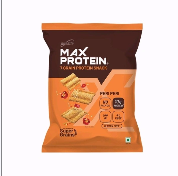 RiteBite Max Protein Peri Peri 10 g Protein Multigrain Chips - 2 x 60 g
