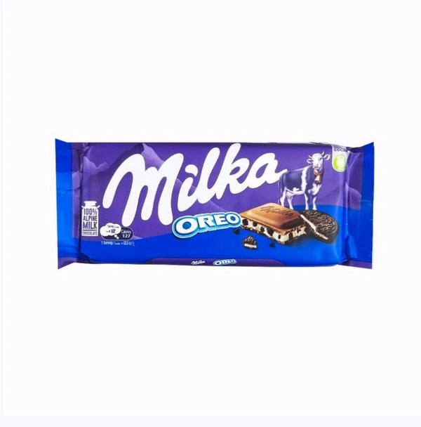 Milka Oreo Milk Chocolate Bar - 90 g
