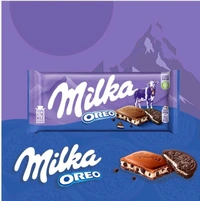 Milka Oreo Milk Chocolate Bar - 90 g