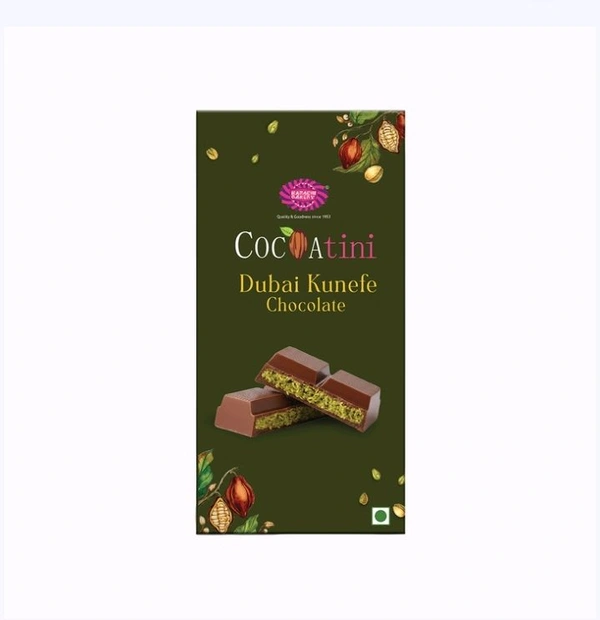 Karachi Bakery Dubai Kunafa Chocolate Bar - 90 g