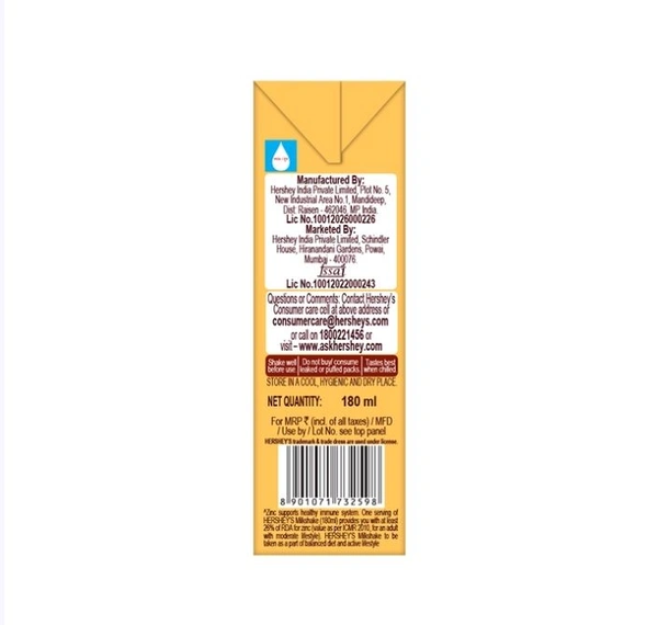 Hershey's Milkshake (Cashew Butterscotch Ice Cream Flavor) - 180 ml