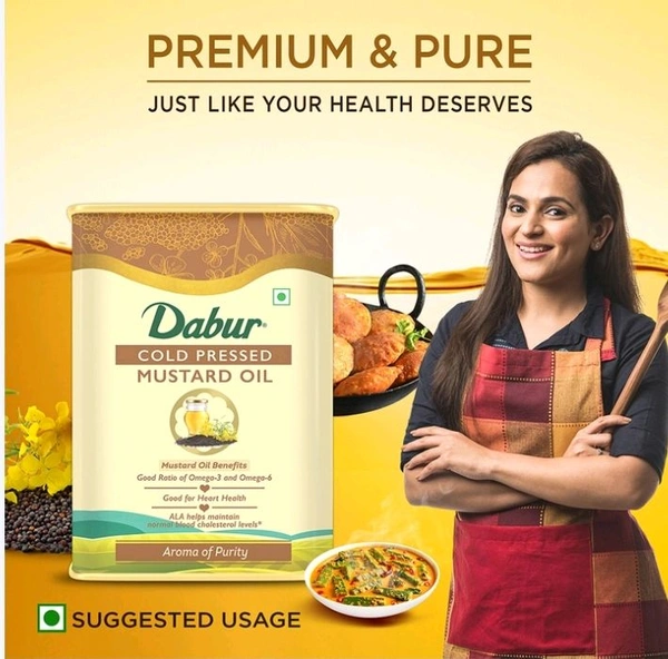 Dabur Cold Pressed Mustard Oil - 3 ltr