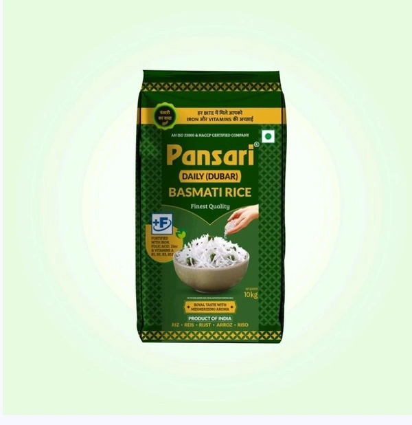 Pansari Daily Dubar Basmati Rice (Roazana) (Long Grain) (Dubar Basmati Chaal) - 10 kg