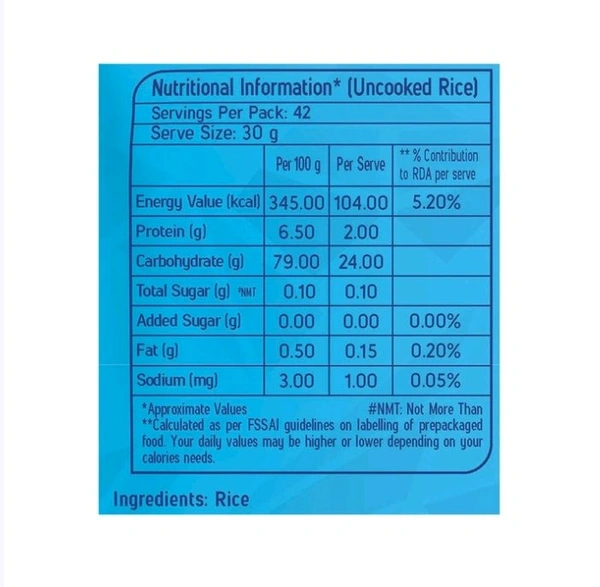 Kohinoor Super Value Basmati Rice (Extra Long Grain) (Basmati Chaal) - 1.25 kg