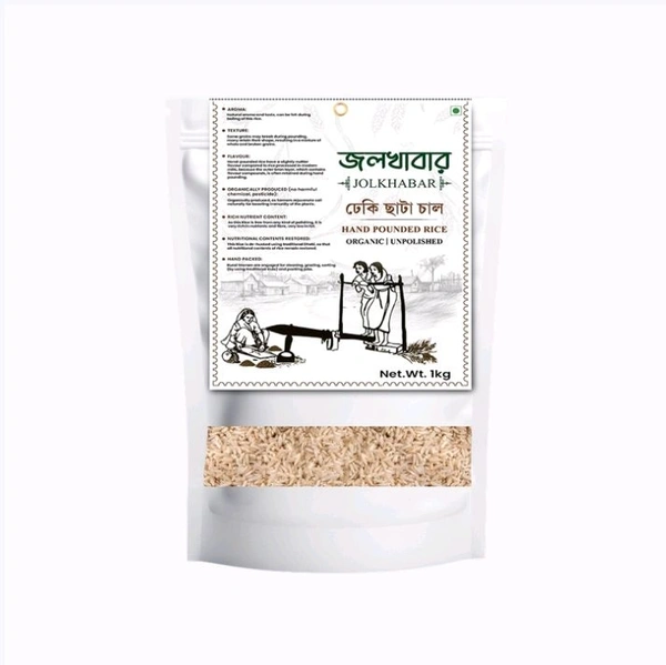 Jolkhabar Hand Pounded Dheki Chata Rice - 500 g